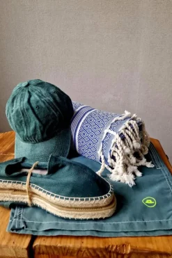 Alpargata hombre de espiguilla verde
