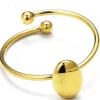 Anillo ajustable de acero dorado