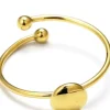 Anillo ajustable de acero dorado