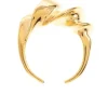 Anillo ajustable de acero dorado