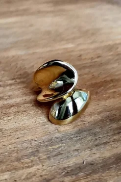 Anillo dorado de acero