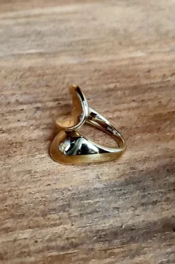 Anillo dorado de acero
