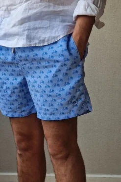 Bañador de hombre motos azul