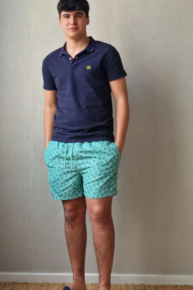Bañador de hombre pulpos verde