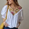 Blusa escote flores