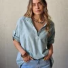 Blusa tipo lino verde