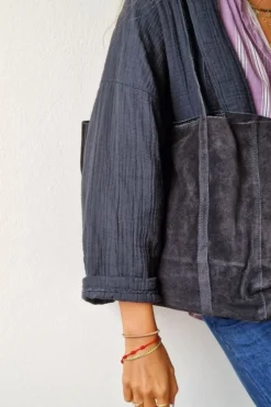 Bolso ante shopping negro