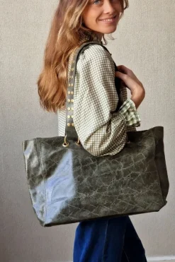 Bolso asas tachuelas verde militar