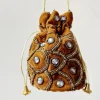 Bolso bombonera camel con piedras
