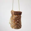 Bolso bombonera camel y dorada