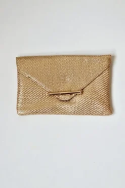 Bolso de fiesta dorado tipo sobre