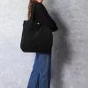 Bolso de pana negro con opción de personalizarlo