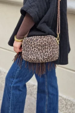 Bolso de piel animal print