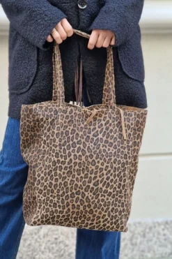 Bolso de piel shopping animal print