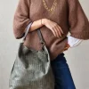 Bolso de piel trenzada verde