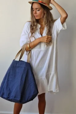 Bolso de playa oversize azul marino con opción de personalizar