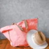 Bolso de playa oversize coral con opción de personalizar