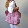 Bolso de tela estampada buganvilla con opción de personalizarlo