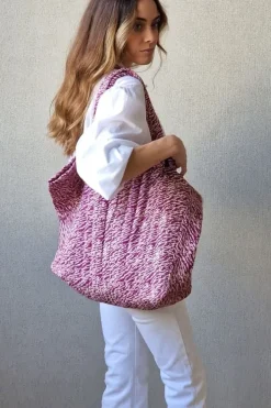 Bolso de tela estampada buganvilla con opción de personalizarlo