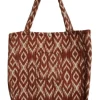 Bolso de tela estampada ikat caldero con opción de personalizarlo