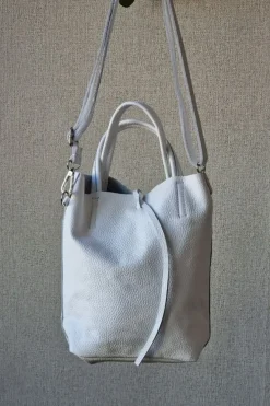 Bolso mini de piel blanco con opción de personalizar