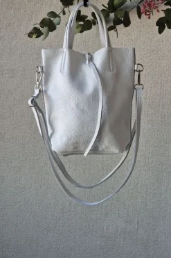 Bolso mini de piel blanco con opción de personalizar