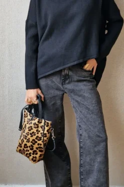 Bolso mini de piel de potro animal print