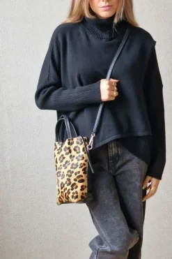Bolso mini de piel de potro animal print