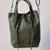 Bolso mini de piel verde