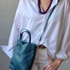 Bolso mini de piel verde antiguo con opción de personalizar