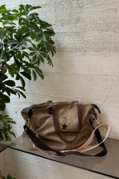 Bolso oversize loneta topo