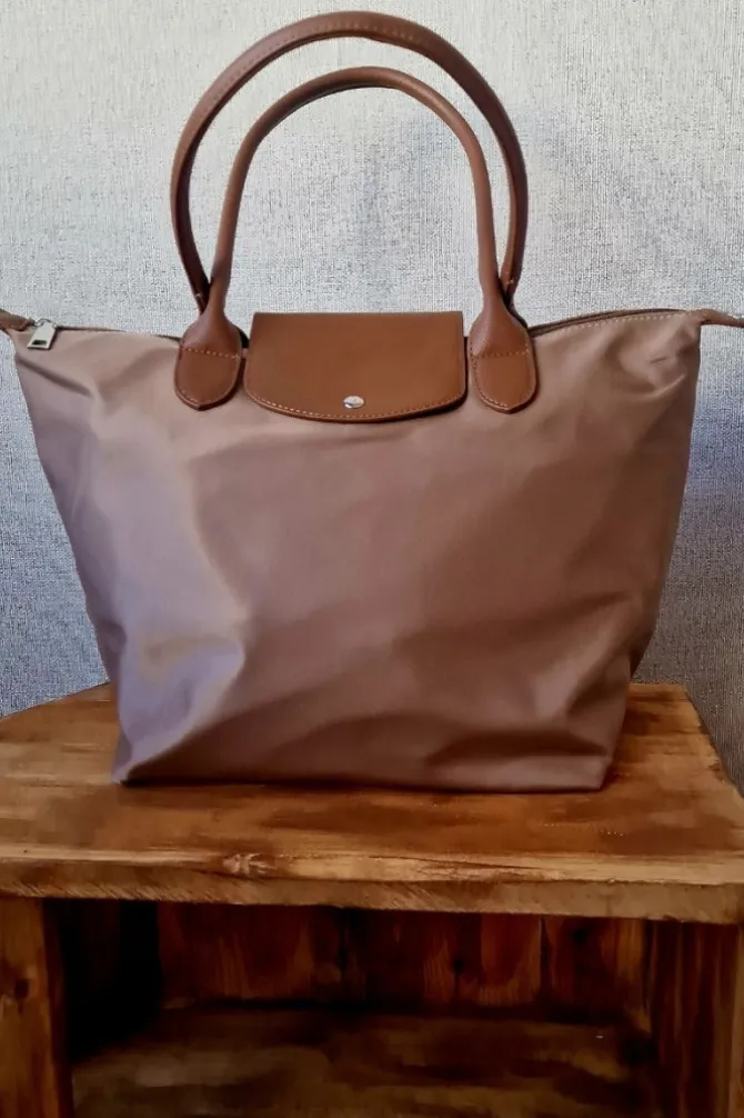 Bolso shopper camel