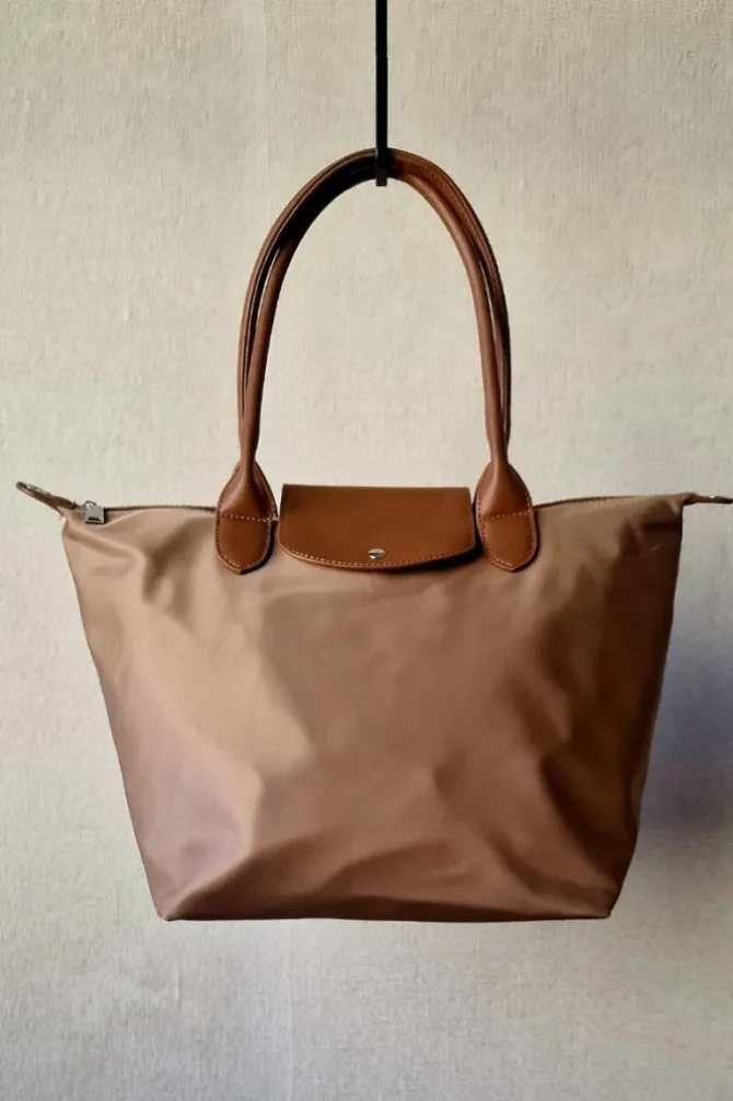 Bolso shopper camel