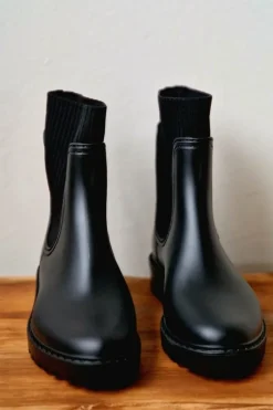 Botas de agua media caña color negro