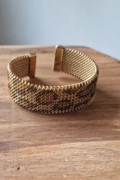 Brazalete de acero animal print