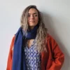 Bufanda suave unisex azul