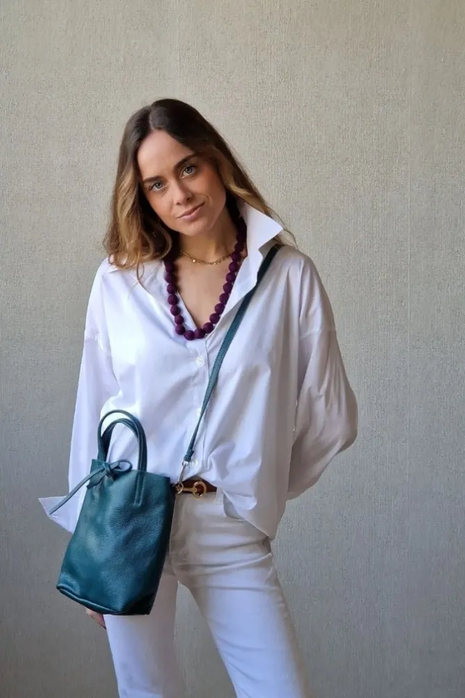 Camisa blanca básica algodón