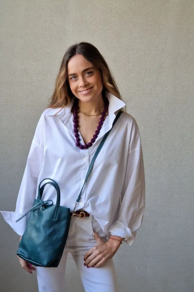 Camisa blanca básica algodón