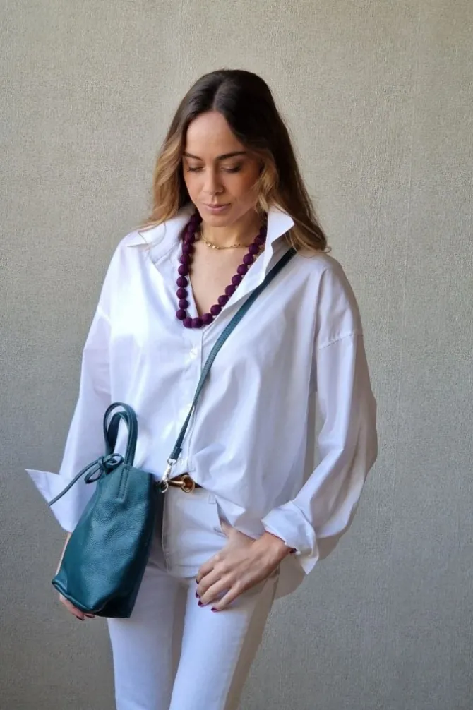 Camisa blanca básica algodón