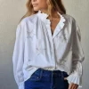 Camisa de estrellas brillos blanca