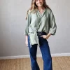 Camisa manga francesa verde