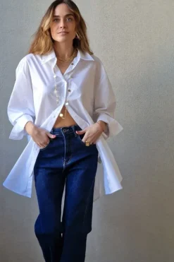 Camisa oversize básica blanca