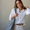 Camisa tipo plumeti blanca