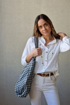 Camisa tipo plumeti blanca