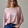 Camiseta manga larga básica rosa