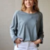 Camiseta manga larga básica gris