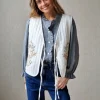 Chaleco bambula blanco con bordados