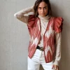 Chaleco ikat estampado caldero