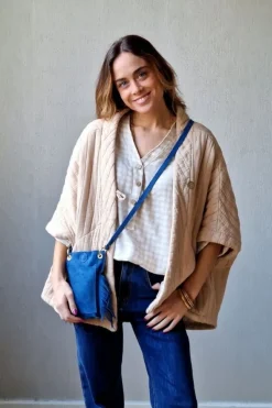 Chaqueta acolchada con botón beige