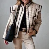Chaqueta acolchada flores mostaza